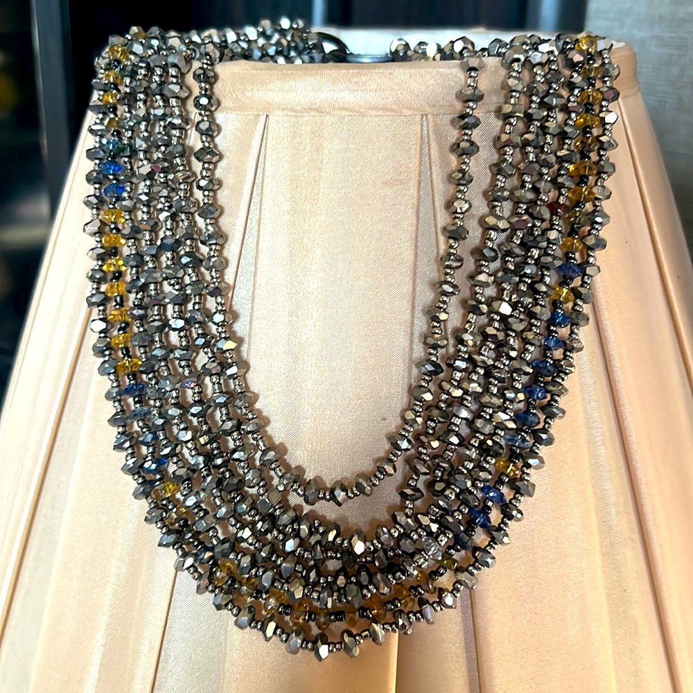Beaded adjustable necklace